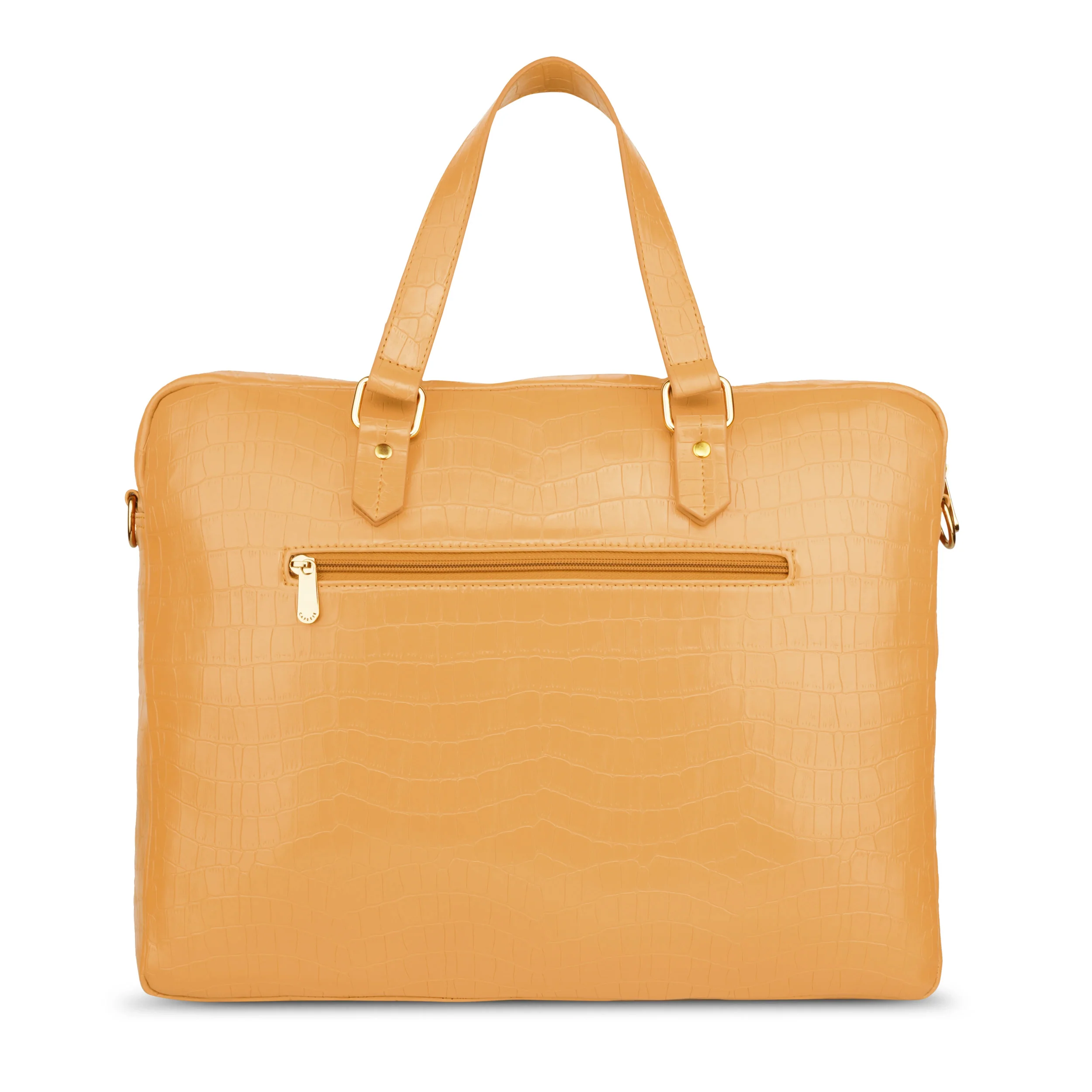 Caprese Rylee Satchel Large Yellow Laptop Bag - Image 3