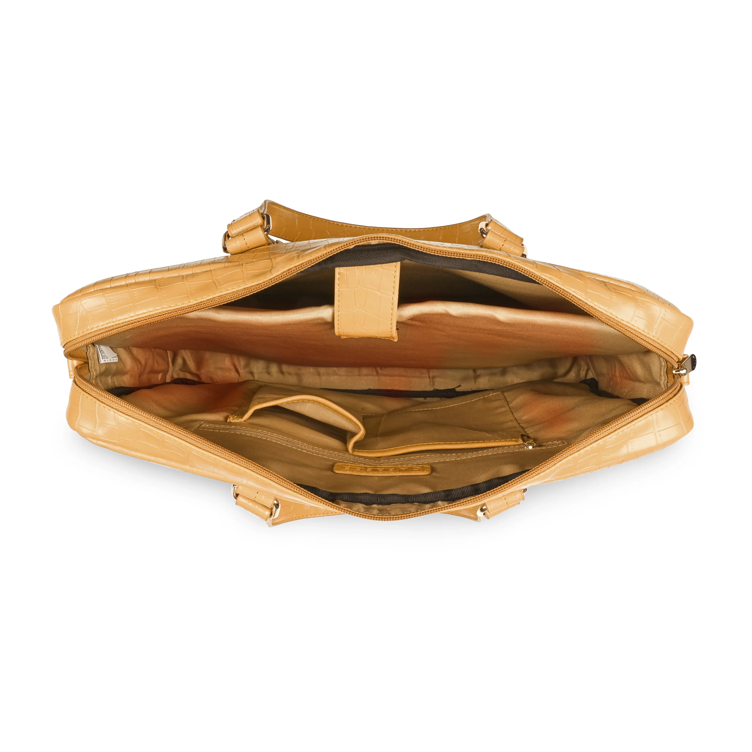 Caprese Rylee Satchel Large Yellow Laptop Bag - Image 7