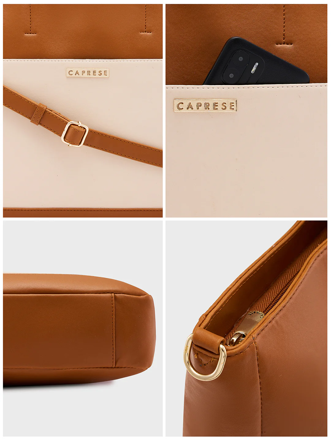 Caprese Ryma Large Beige Laptop Bag Bag - Image 14