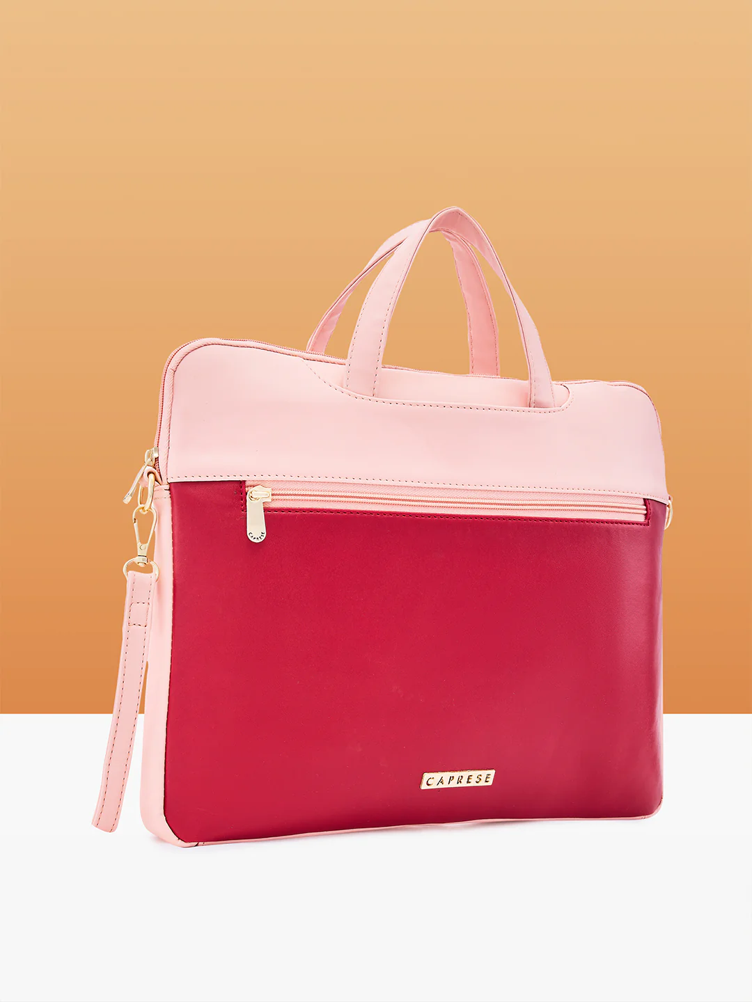 Caprese Ryma Large Maroon Laptop Bag Bag - Image 4