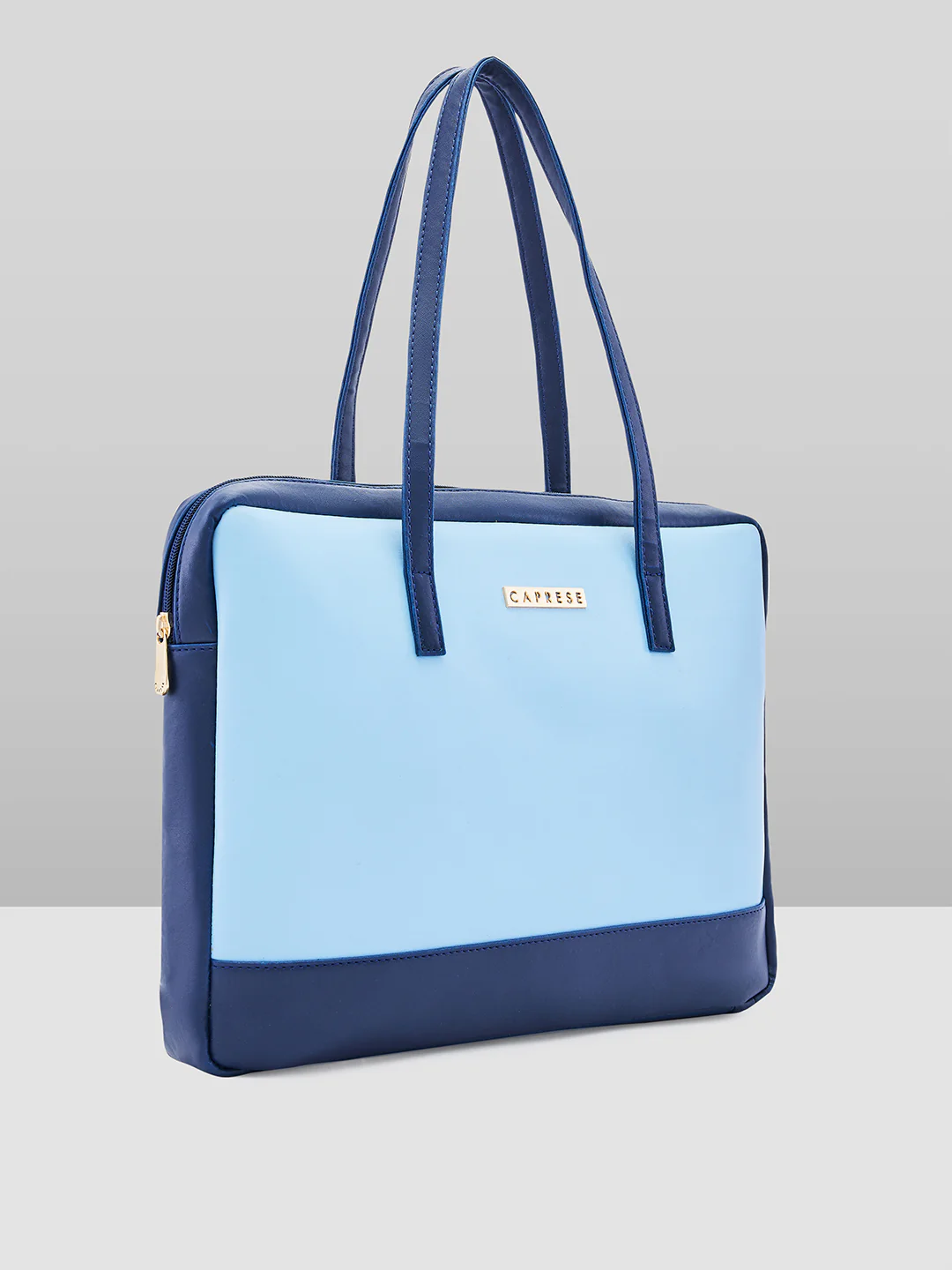 Caprese Ryma Small Blue & Navy Laptop Bag Bag - Image 4