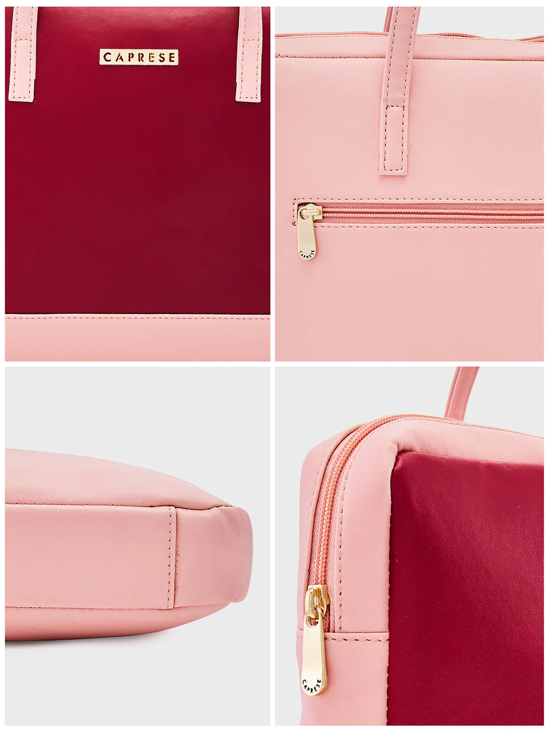 Caprese Ryma Small Blush & Maroon Laptop Bag Bag - Image 13