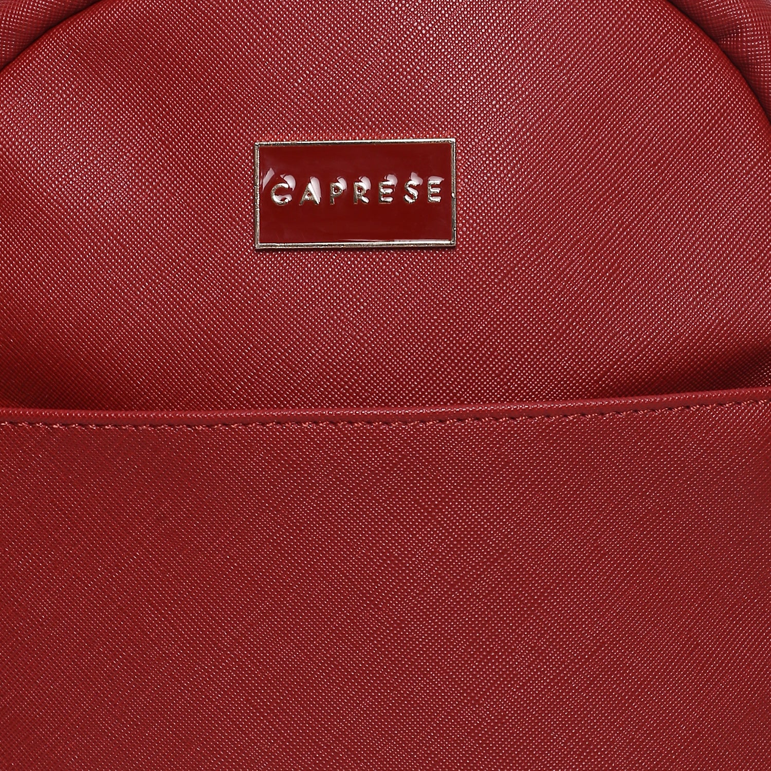 Caprese Sabeena Medium Maroon Backpack - Image 10