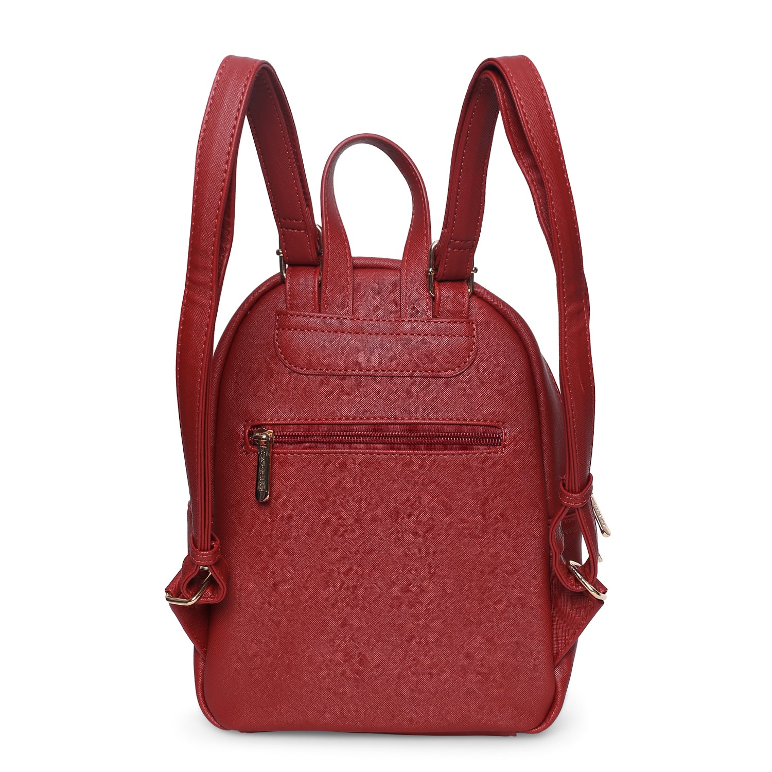 Caprese Sabeena Medium Maroon Backpack - Image 4