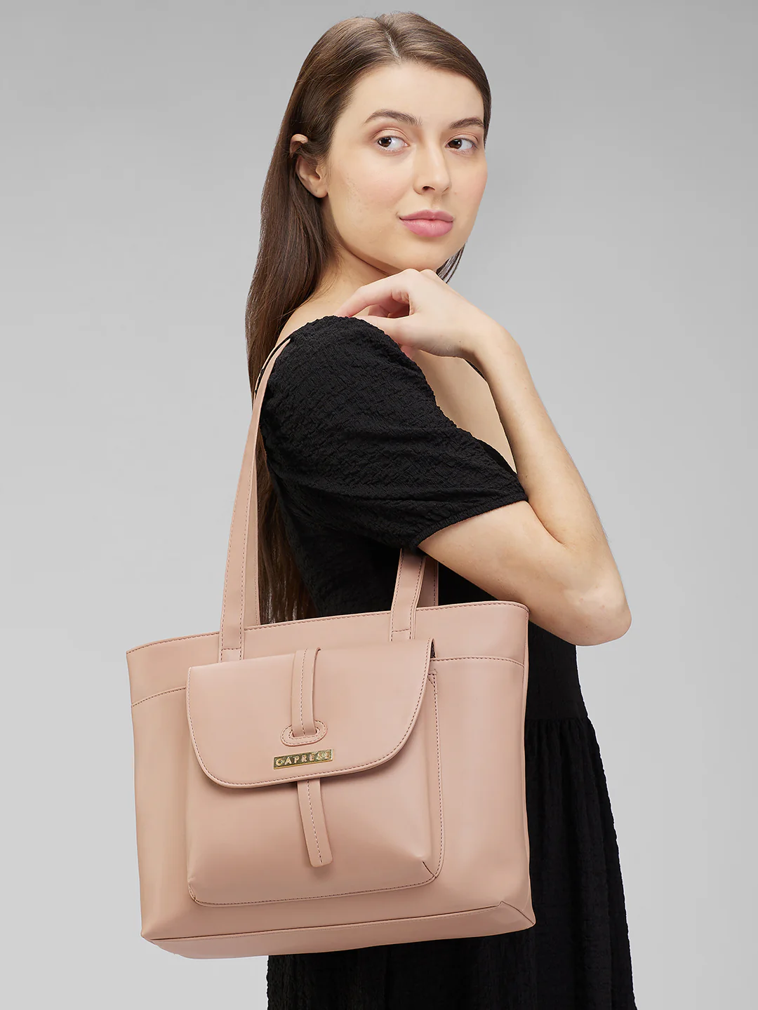 Caprese Sabeera Large Blush Tote Bag - Image 2