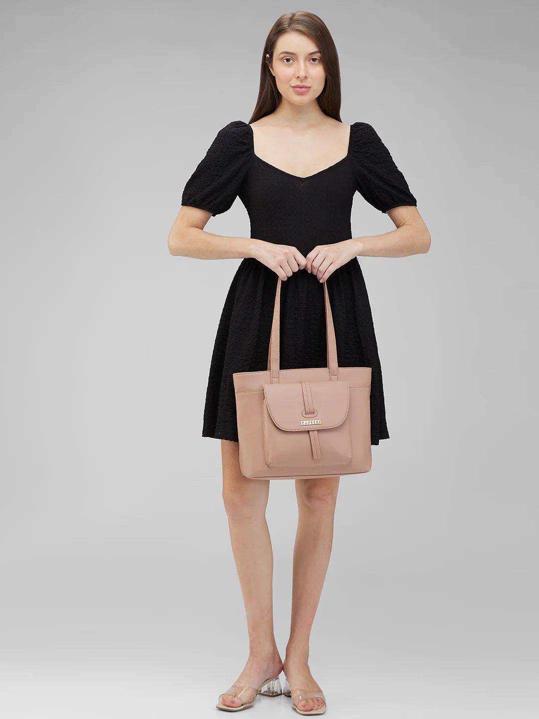 Caprese Sabeera Large Blush Tote Bag - Image 3