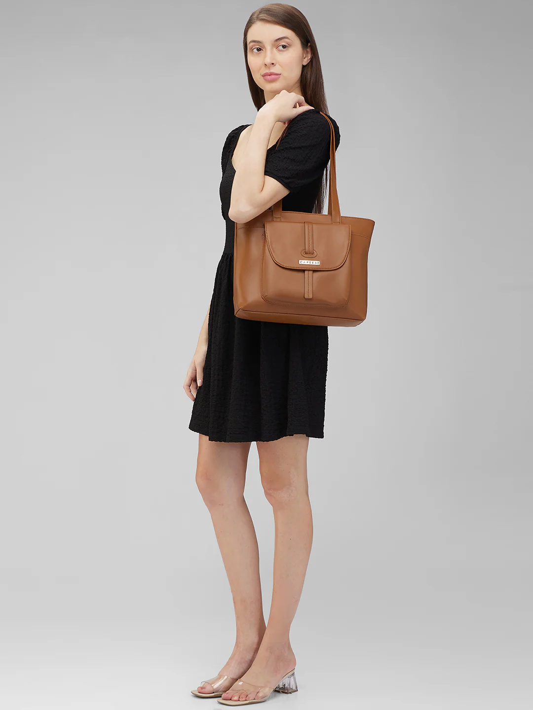 Caprese Sabeera Large Tan Tote Bag - Image 2