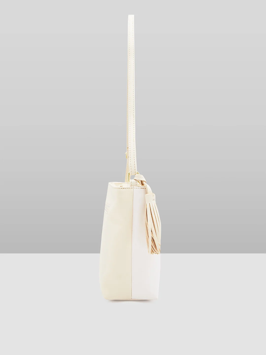 Caprese Sabreen Medium Beige Sling Bag - Image 12