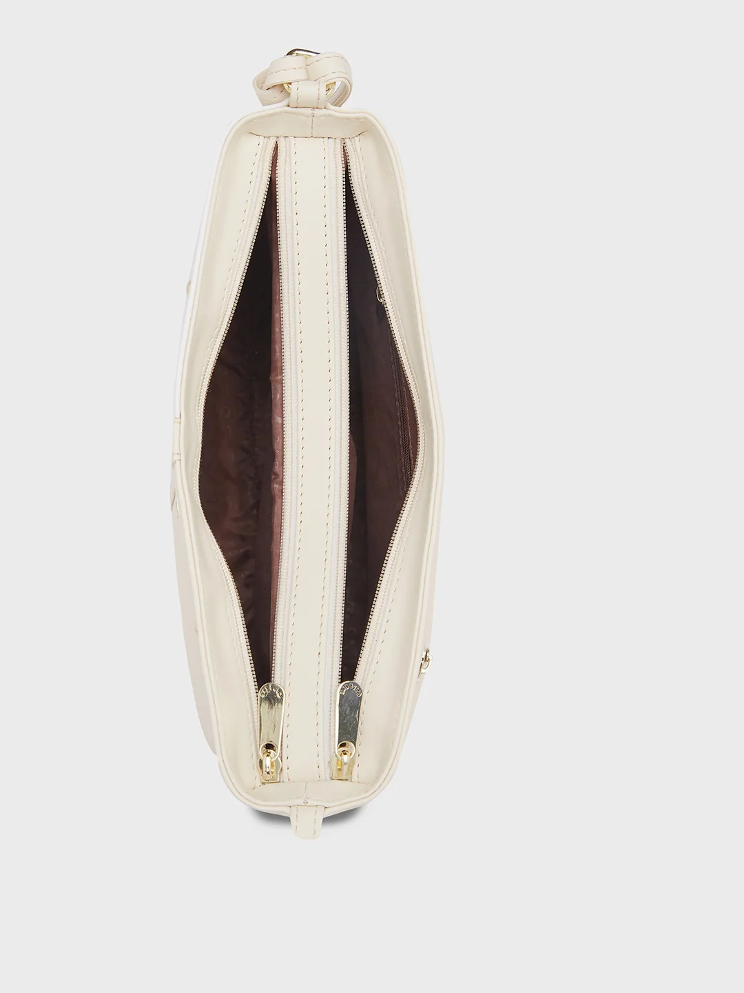 Caprese Sabreen Medium Beige Sling Bag - Image 9