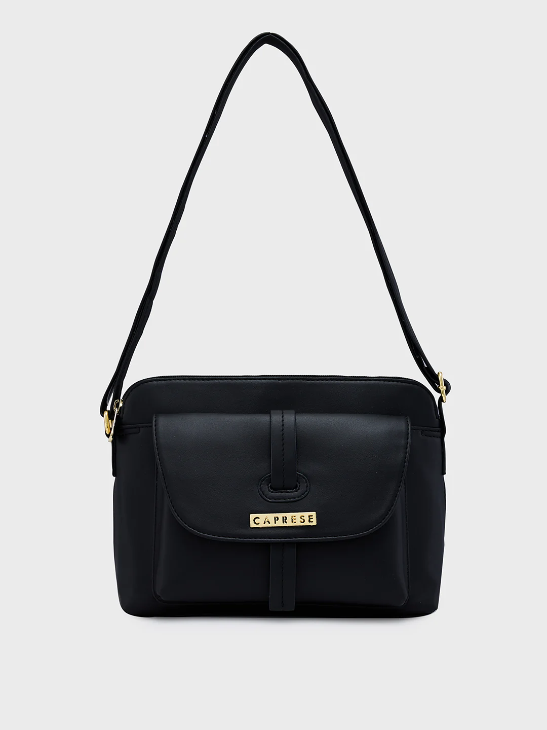 Caprese Sabreen Medium Black Sling Bag - Image 3