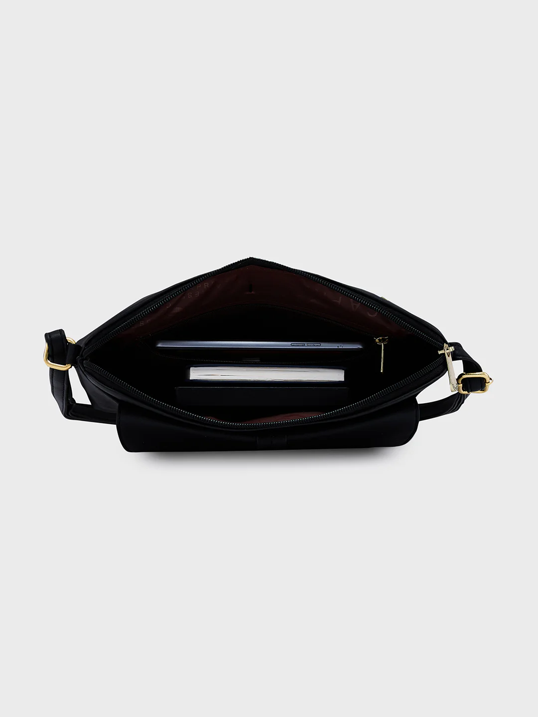 Caprese Sabreen Medium Black Sling Bag - Image 9