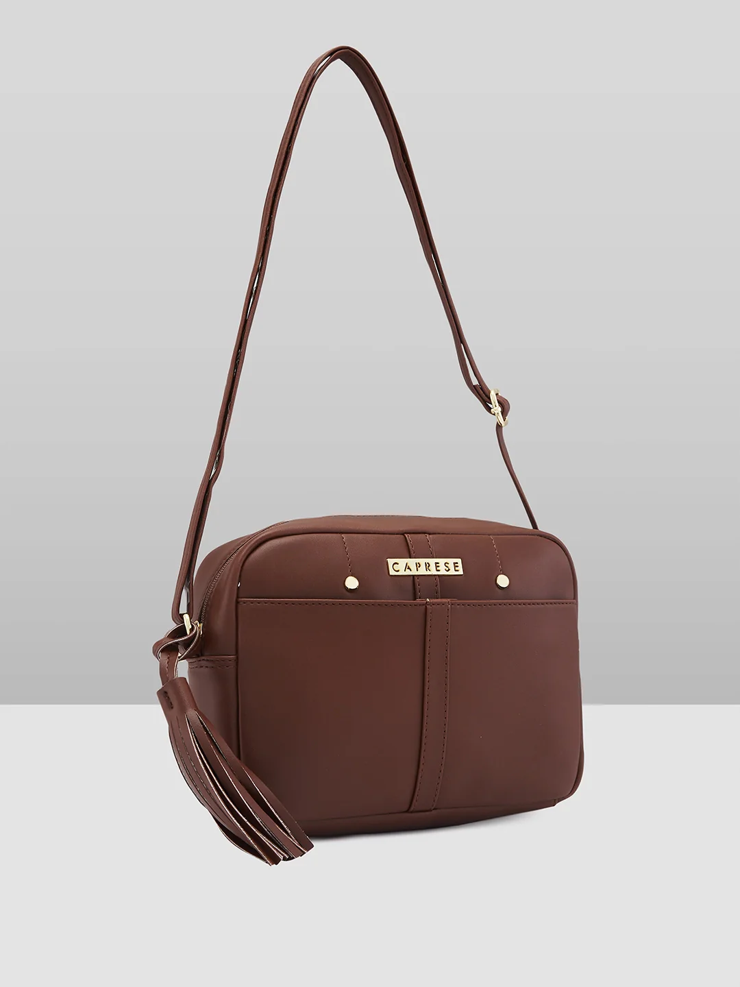 Caprese Sabreen Small Chocolate Sling Bag - Image 4