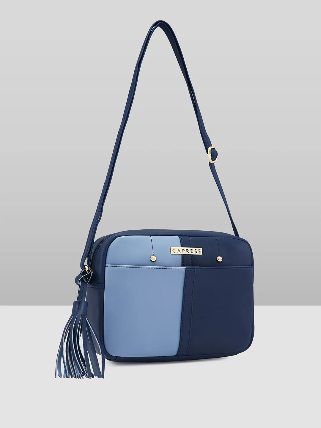 Caprese Sabreen Small Navy Sling Bag - Image 4
