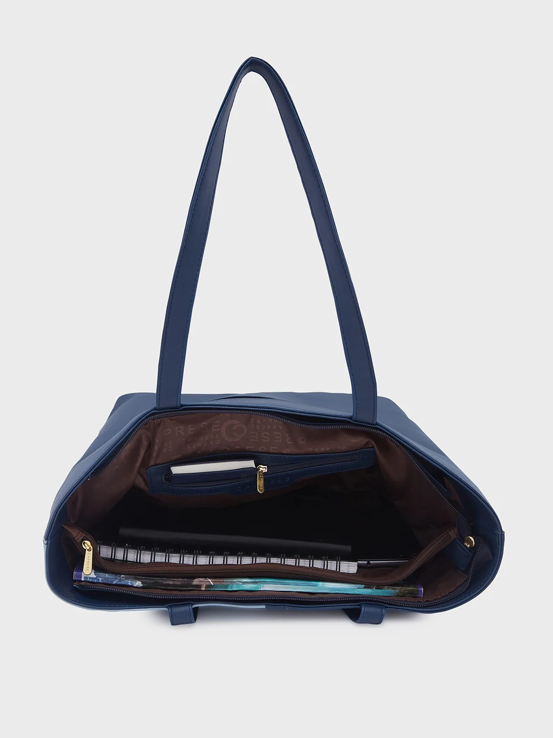 Caprese Sabreen Large Blue Navy Tote Bag - Image 8