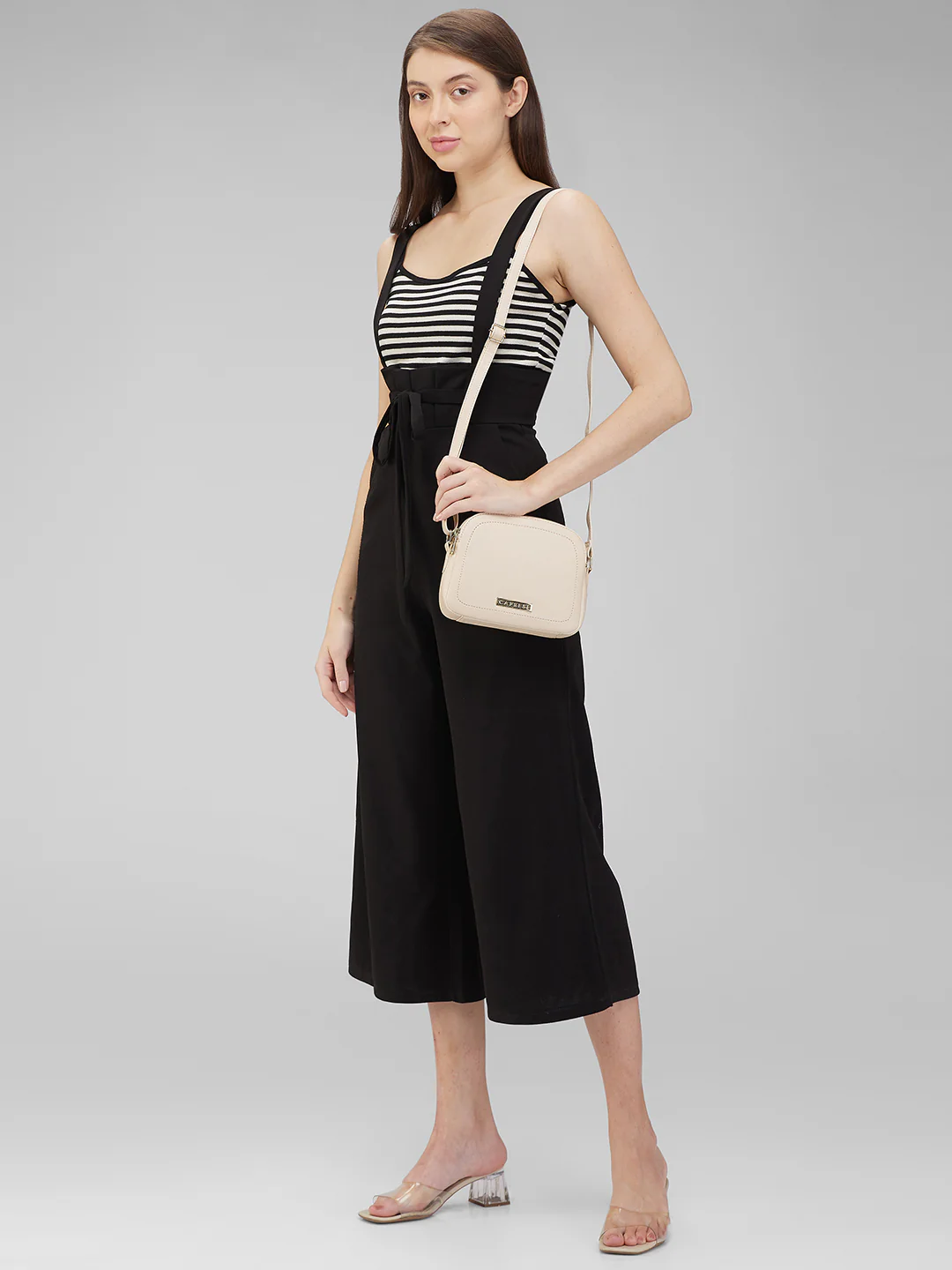 Caprese Safia Small Beige Sling Bag - Image 3