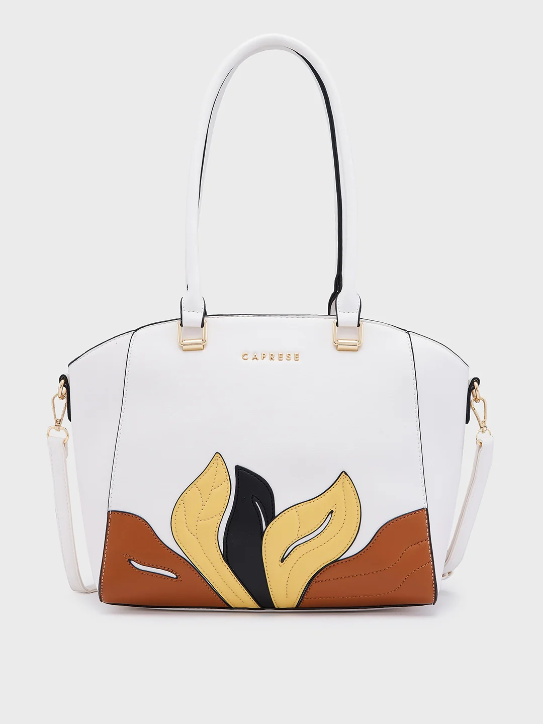 Caprese Sage Medium White Satchel Bag