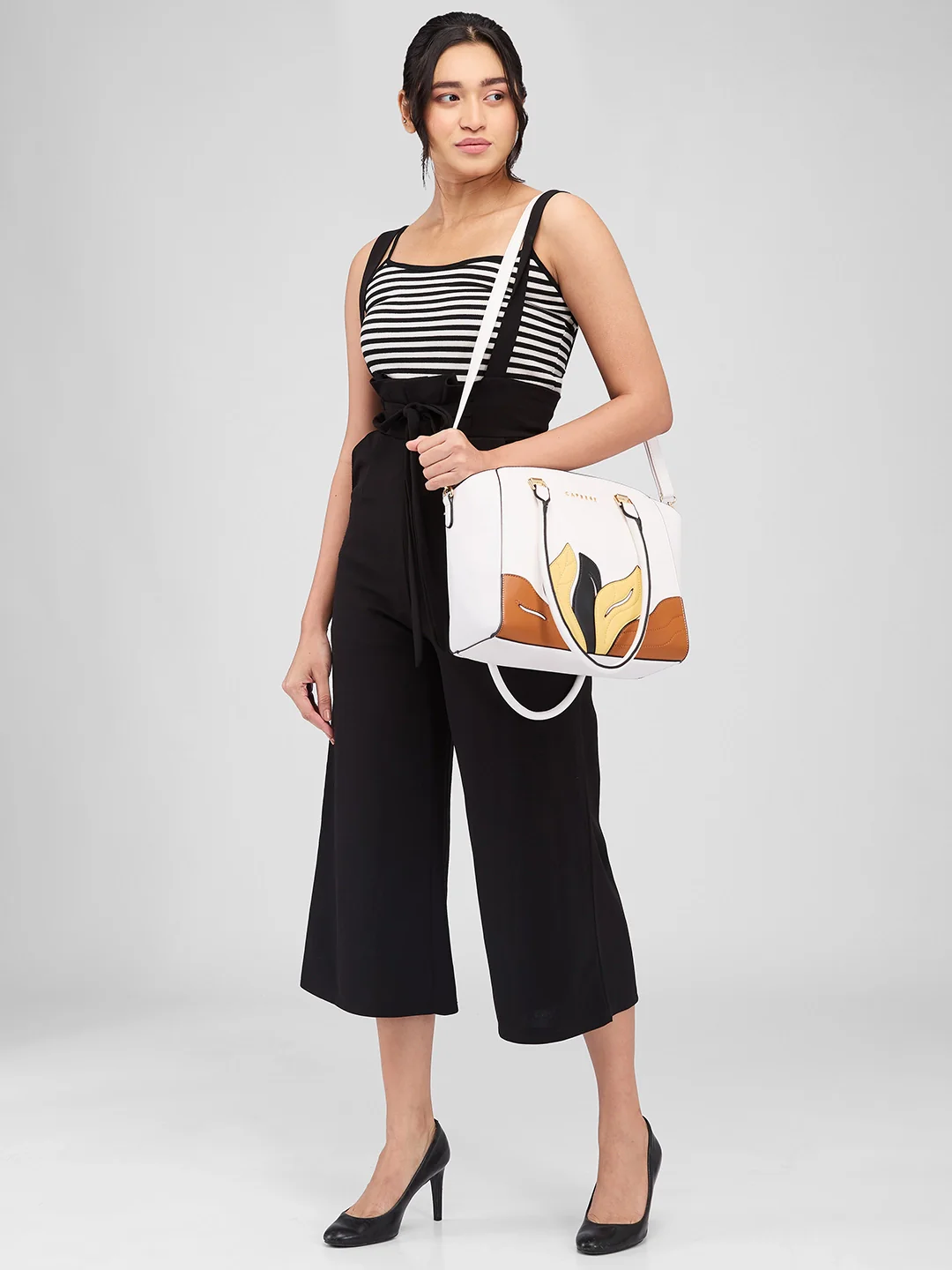 Caprese Sage Medium White Satchel Bag - Image 2