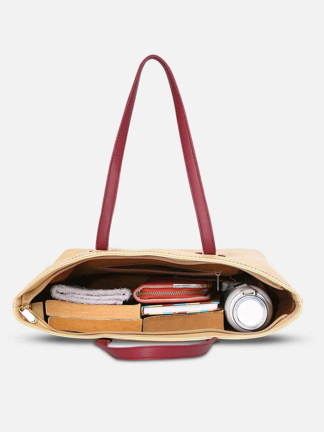 Caprese Salvo Medium Maroon Tote Bag - Image 13