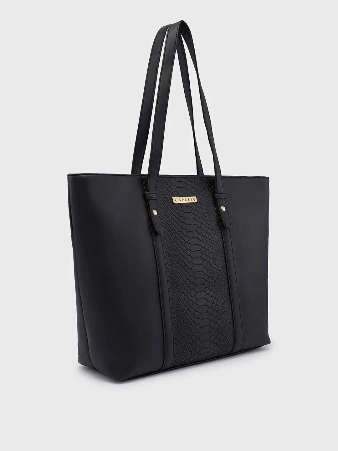 Caprese Sameera Large Black Laptop Tote Bag - Image 5