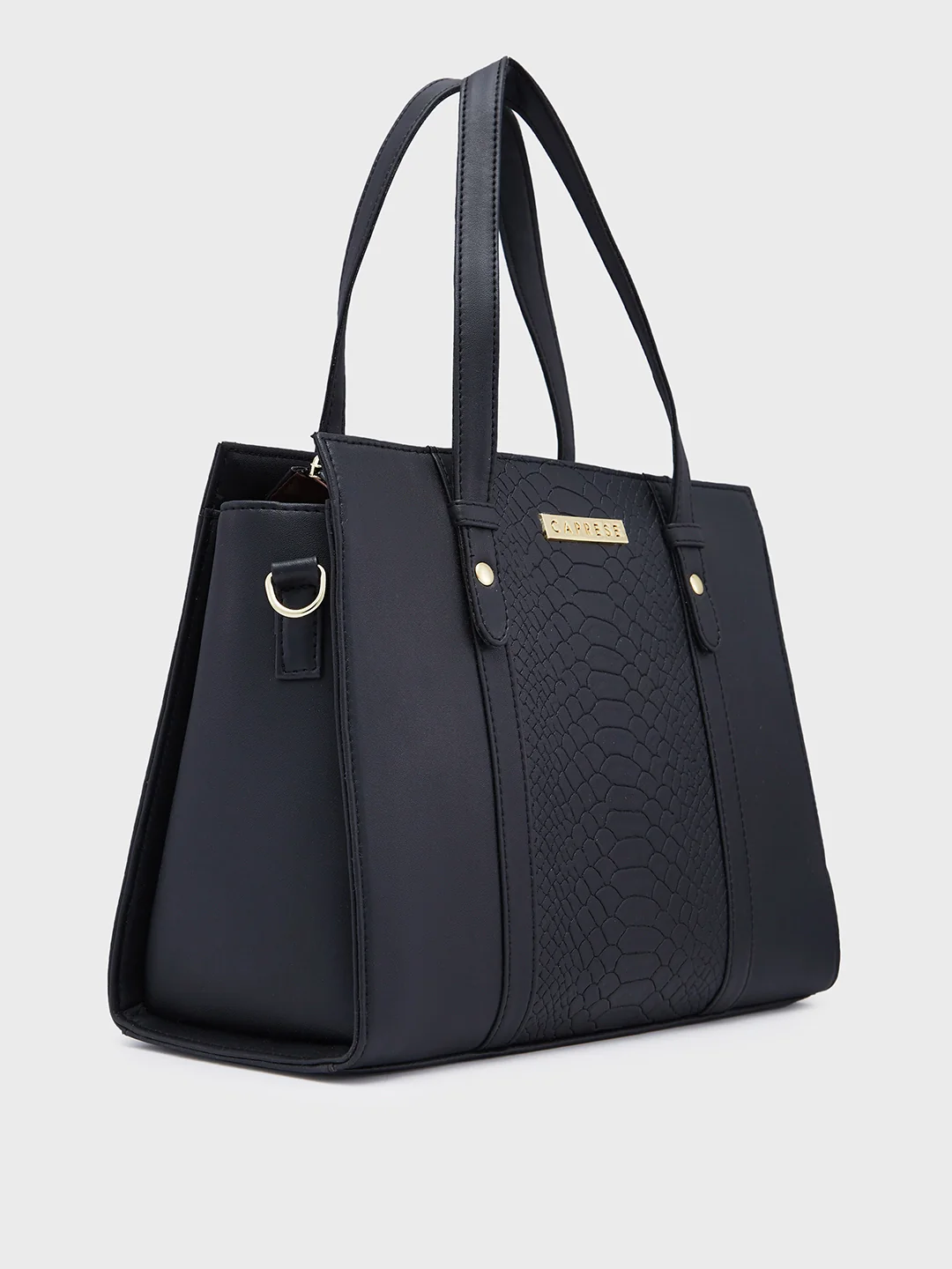 Caprese Sameera Medium Black Satchel Bag - Image 4