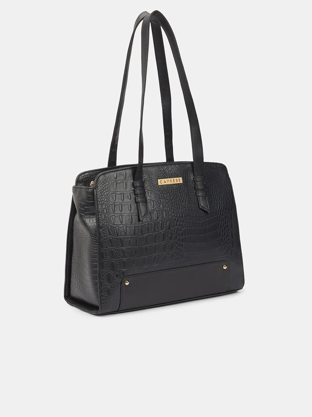 Caprese  Sansa Large Black Satchel Bag - Image 3