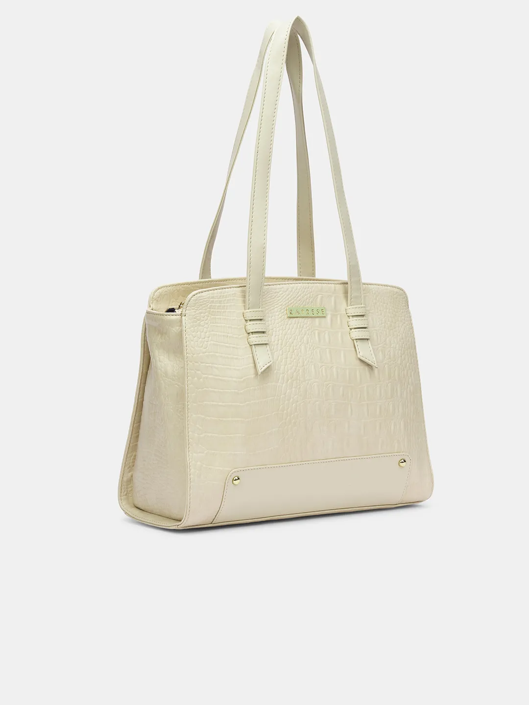 Caprese  Sansa Large Dark Beige Satchel Bag - Image 3