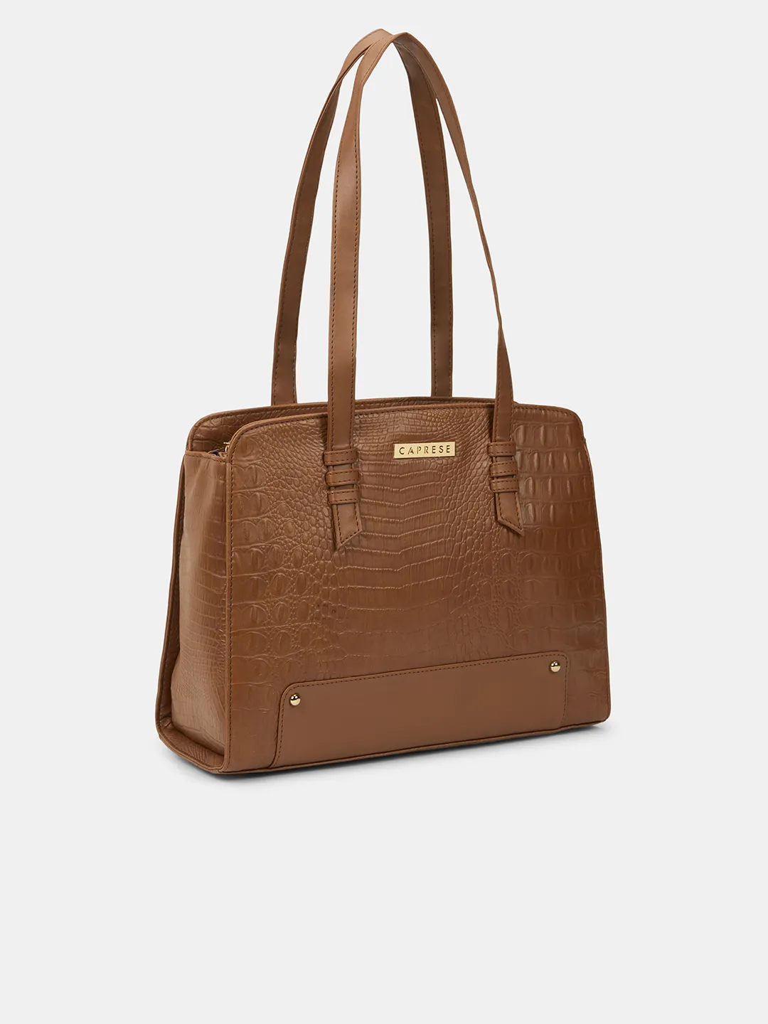 Caprese Sansa Large Tan Satchel Bag - Image 3