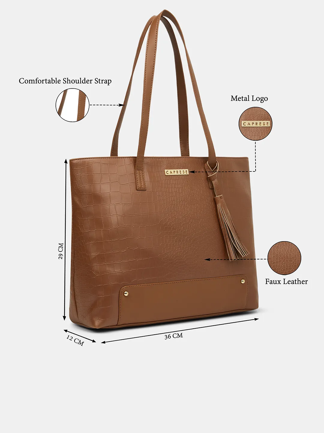 Caprese  Sansa Large Tan Tote Bag - Image 8