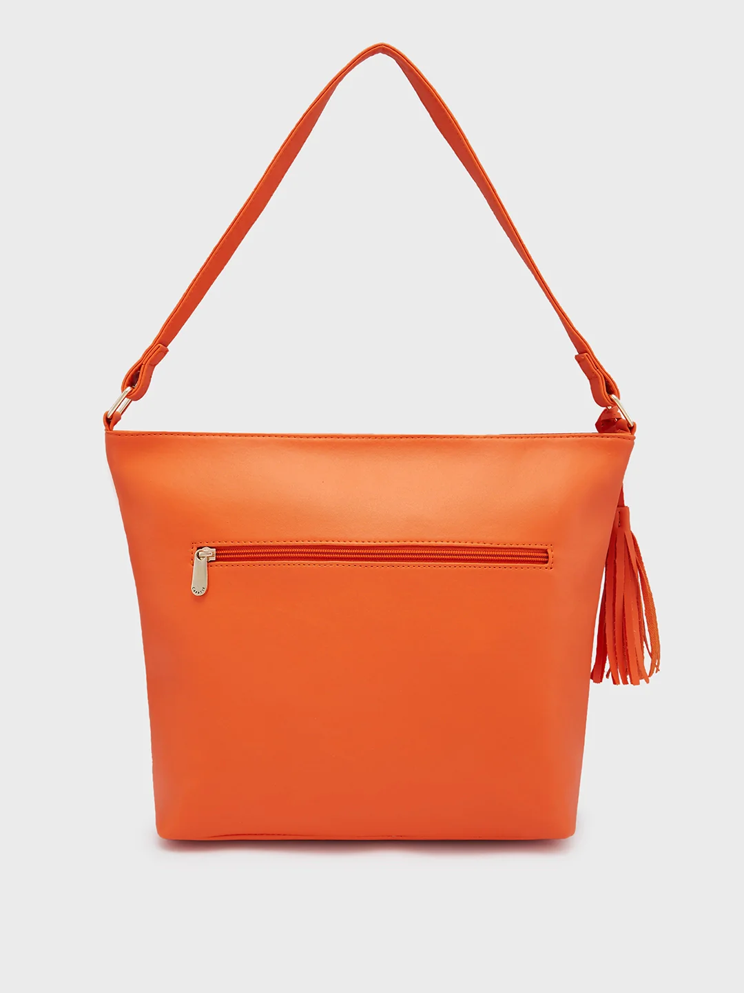 Caprese Sari Medium Burnt Orange Hobo Bag - Image 4