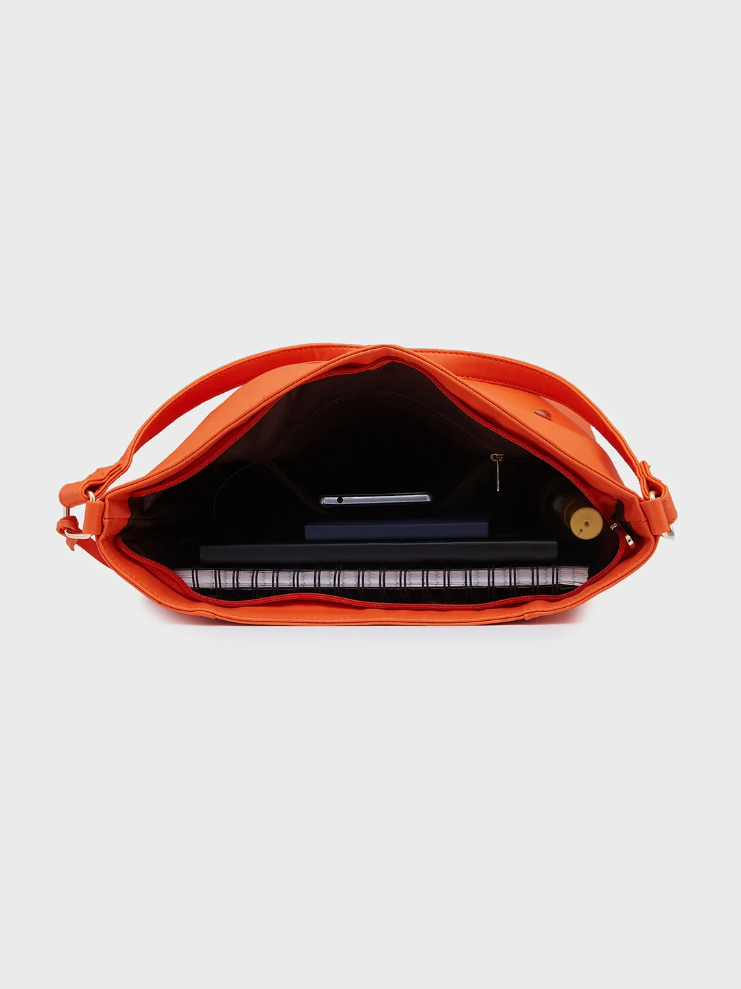 Caprese Sari Medium Burnt Orange Hobo Bag - Image 9