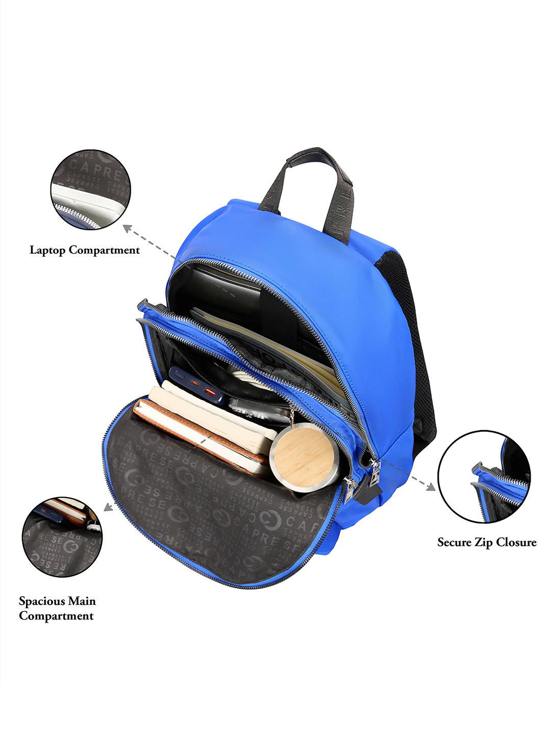 Caprese Saturn Medium Blue Backpack - Image 12