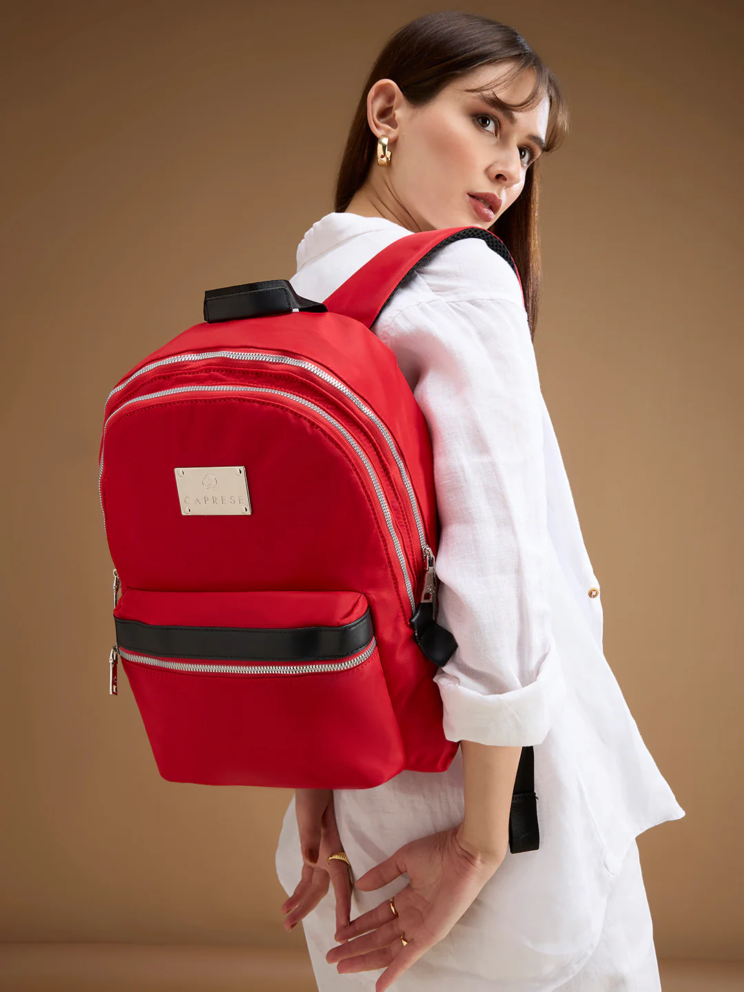 Caprese Saturn Medium Red Backpack - Image 11
