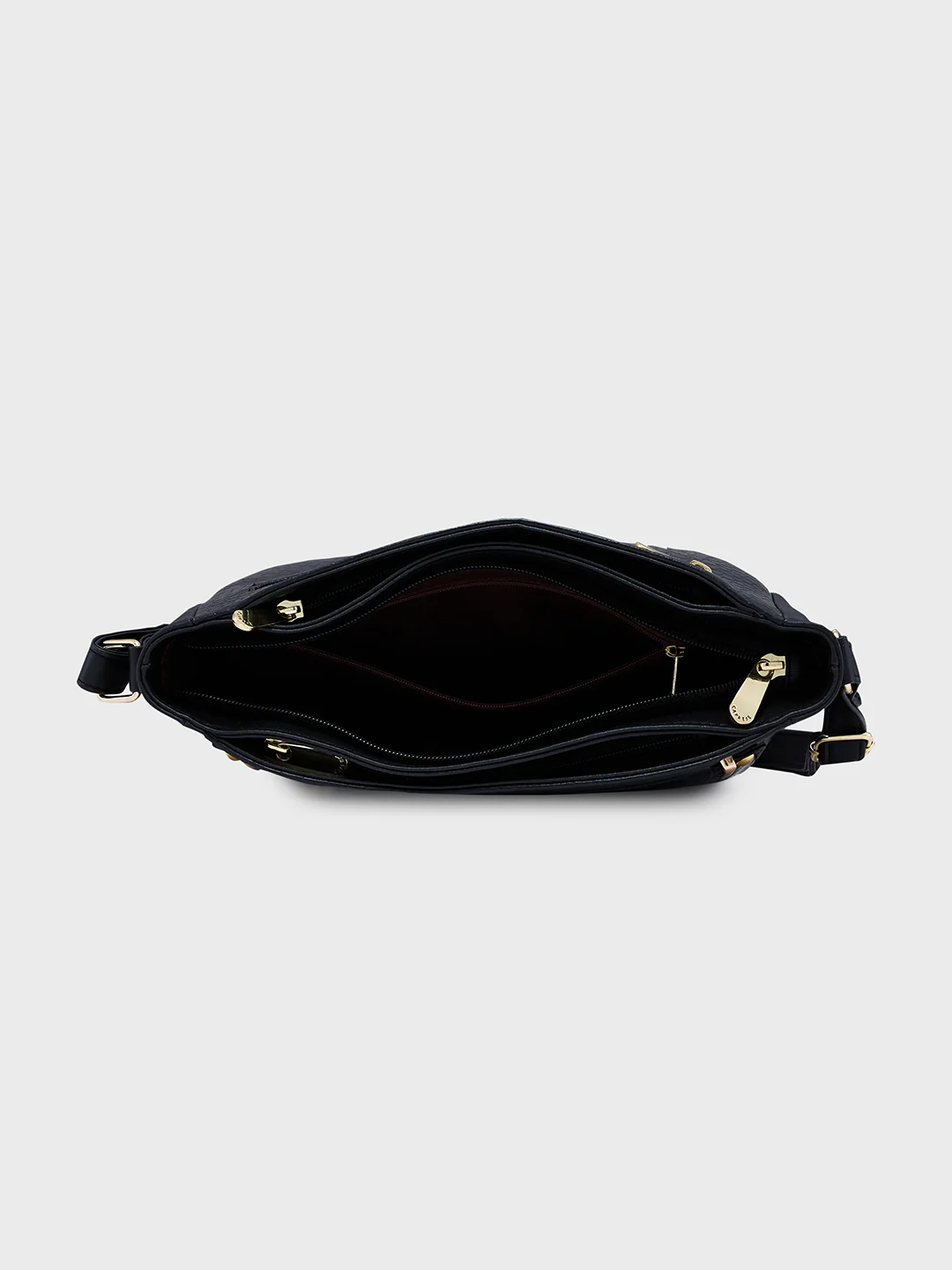 Caprese Savina Medium Black Sling Bag - Image 10