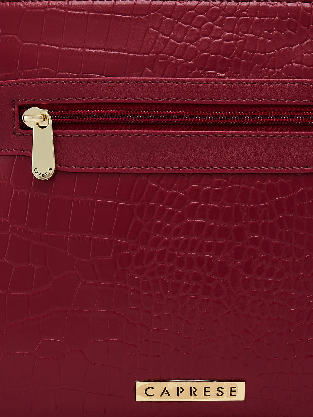 Caprese Savina Medium Maroon Sling Bag - Image 10