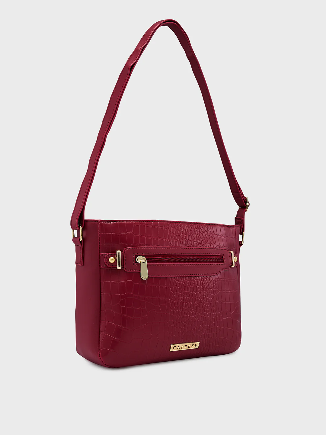 Caprese Savina Medium Maroon Sling Bag - Image 4