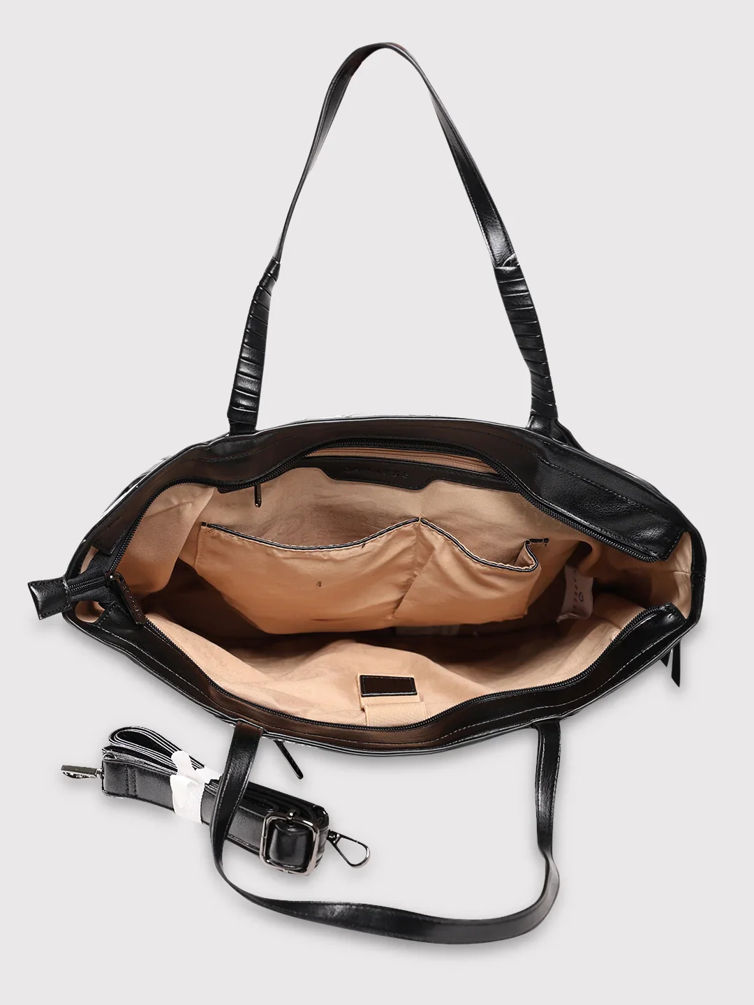 Caprese Saylor Large Black Laptop Tote - Image 5