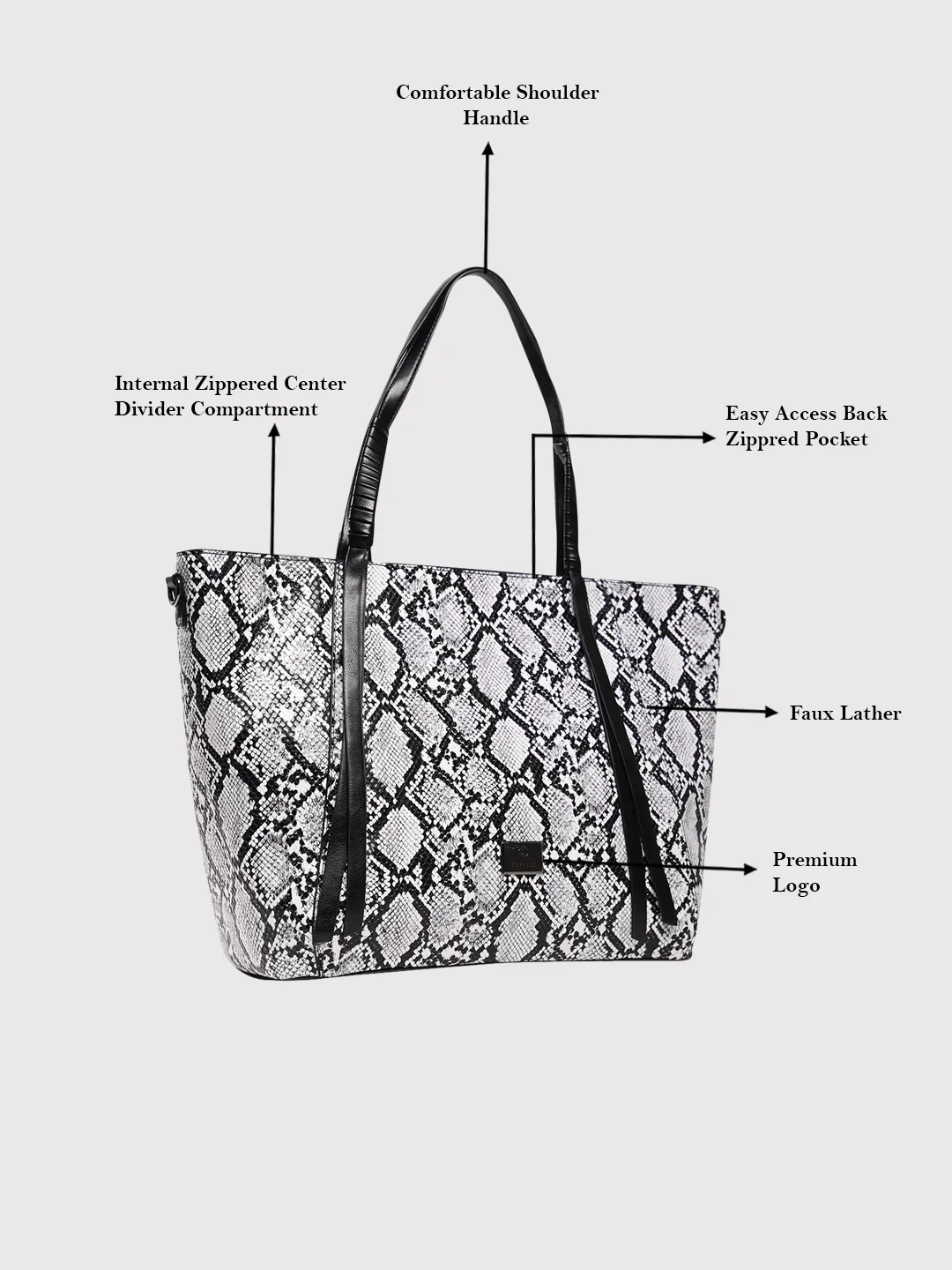 Caprese Saylor Large Black Laptop Tote - Image 6