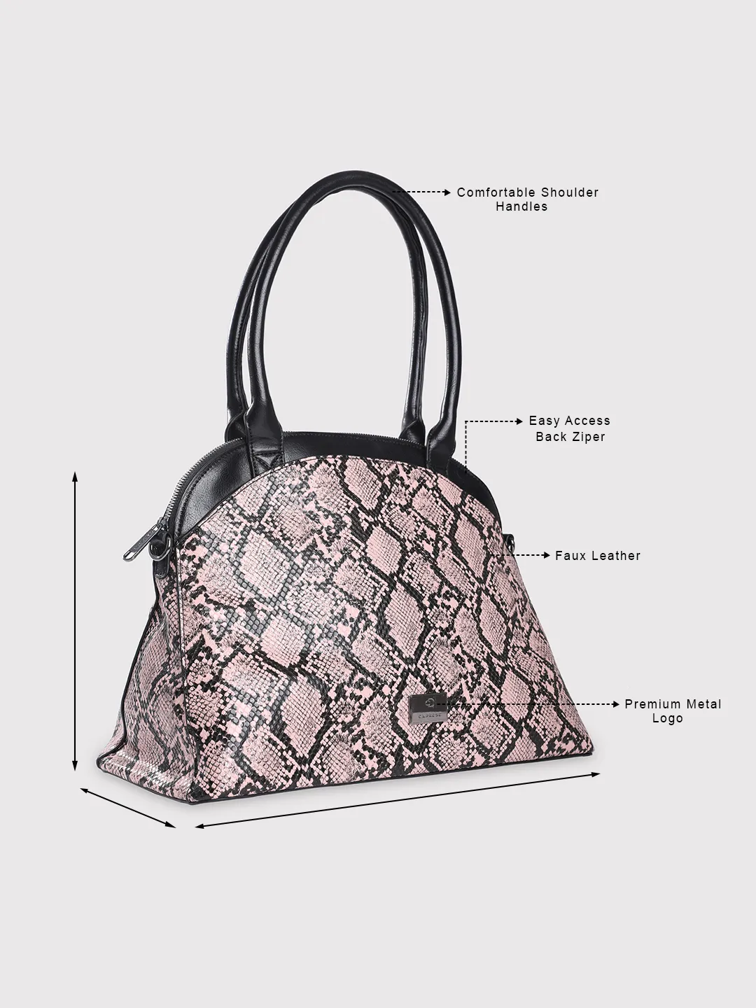 Caprese Saylor Large Pink Satchel Bag - Image 6