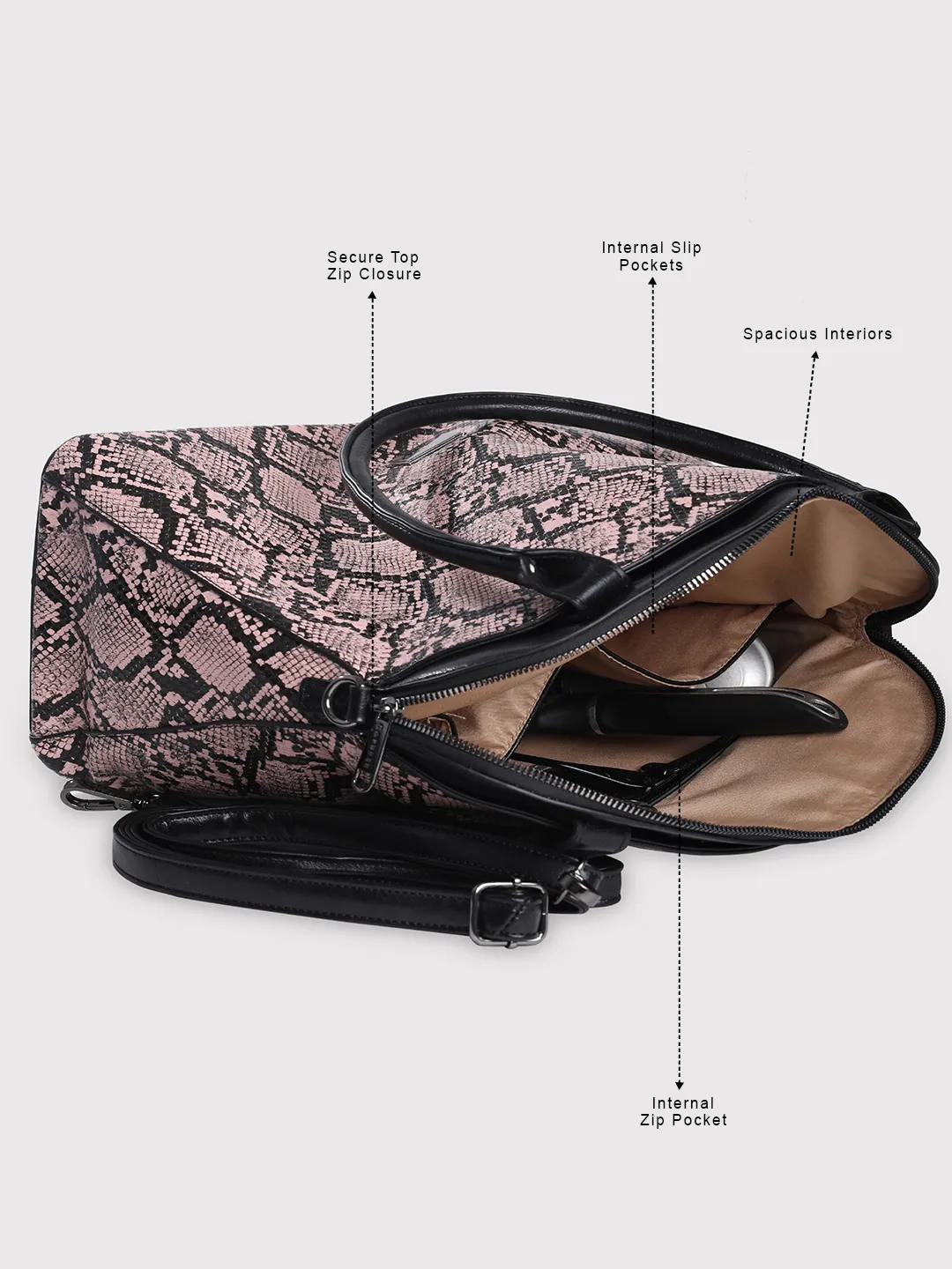Caprese Saylor Large Pink Satchel Bag - Image 7