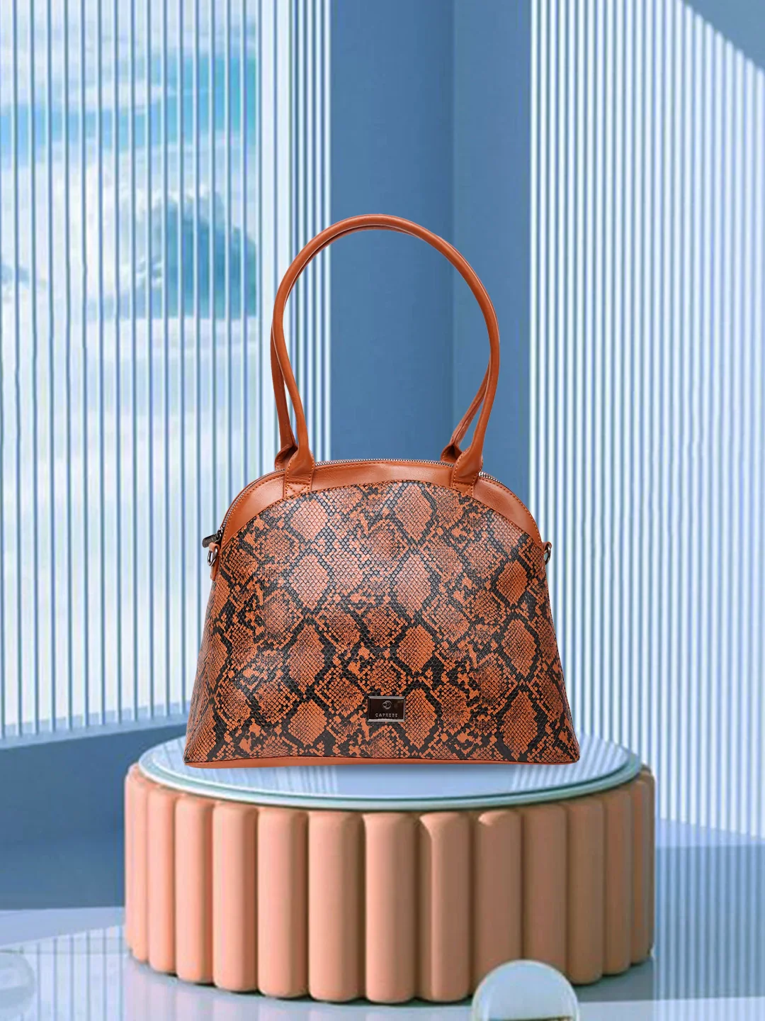 Caprese Saylor Large Tan Satchel Bag - Image 2