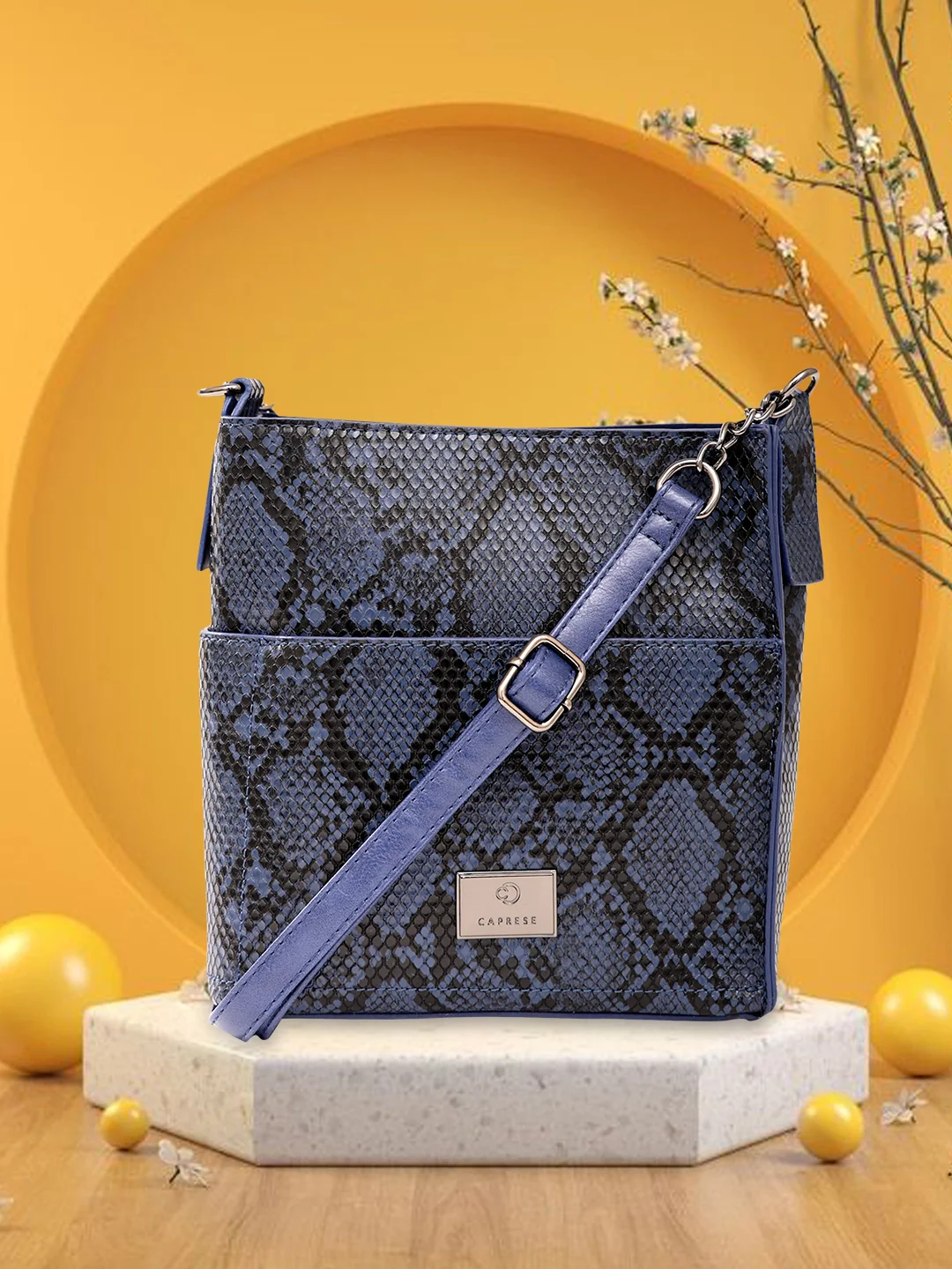Caprese Saylor Small Blue Sling Bag - Image 10