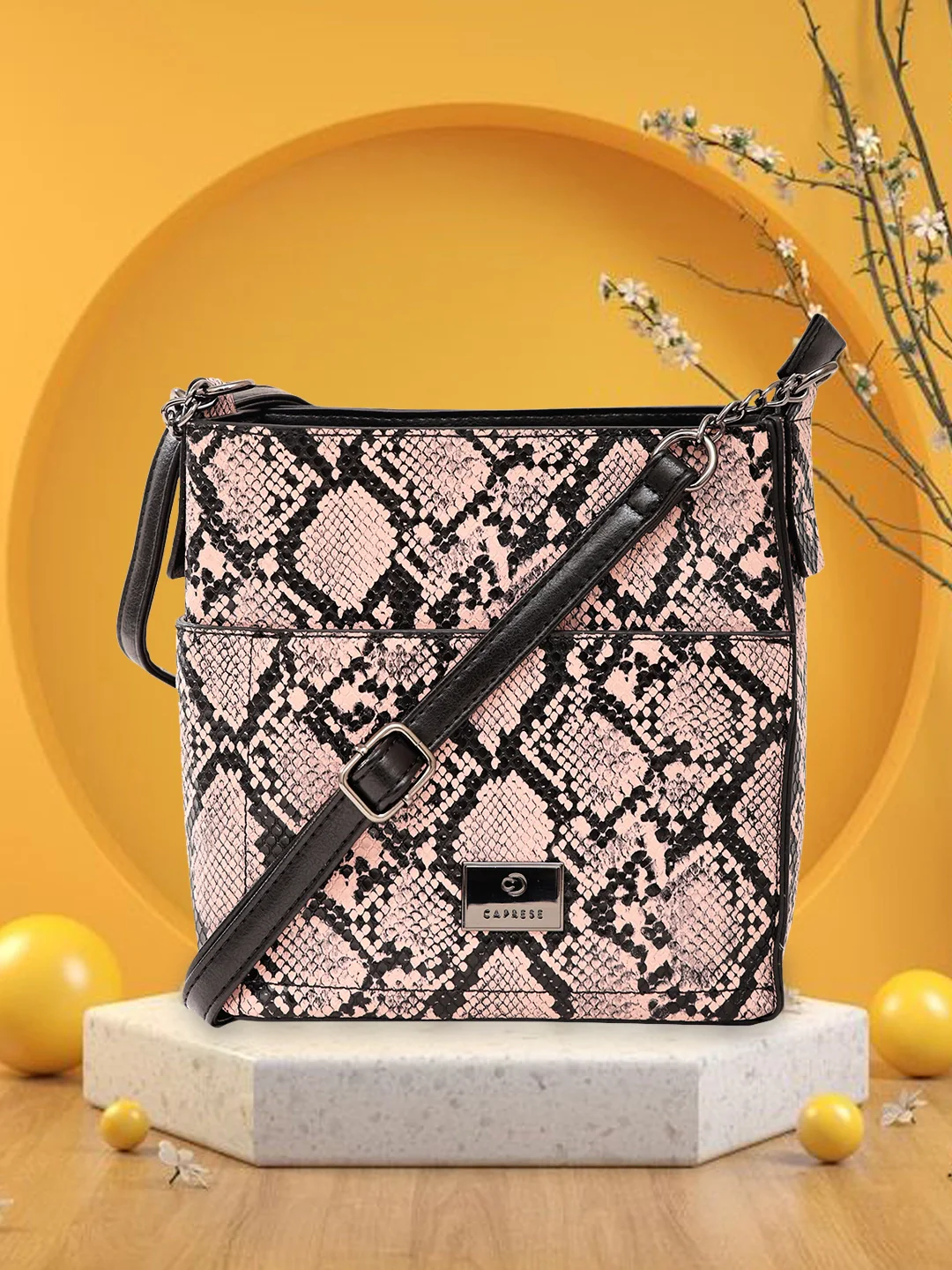 Caprese Saylor Small Pink Sling Bag - Image 11