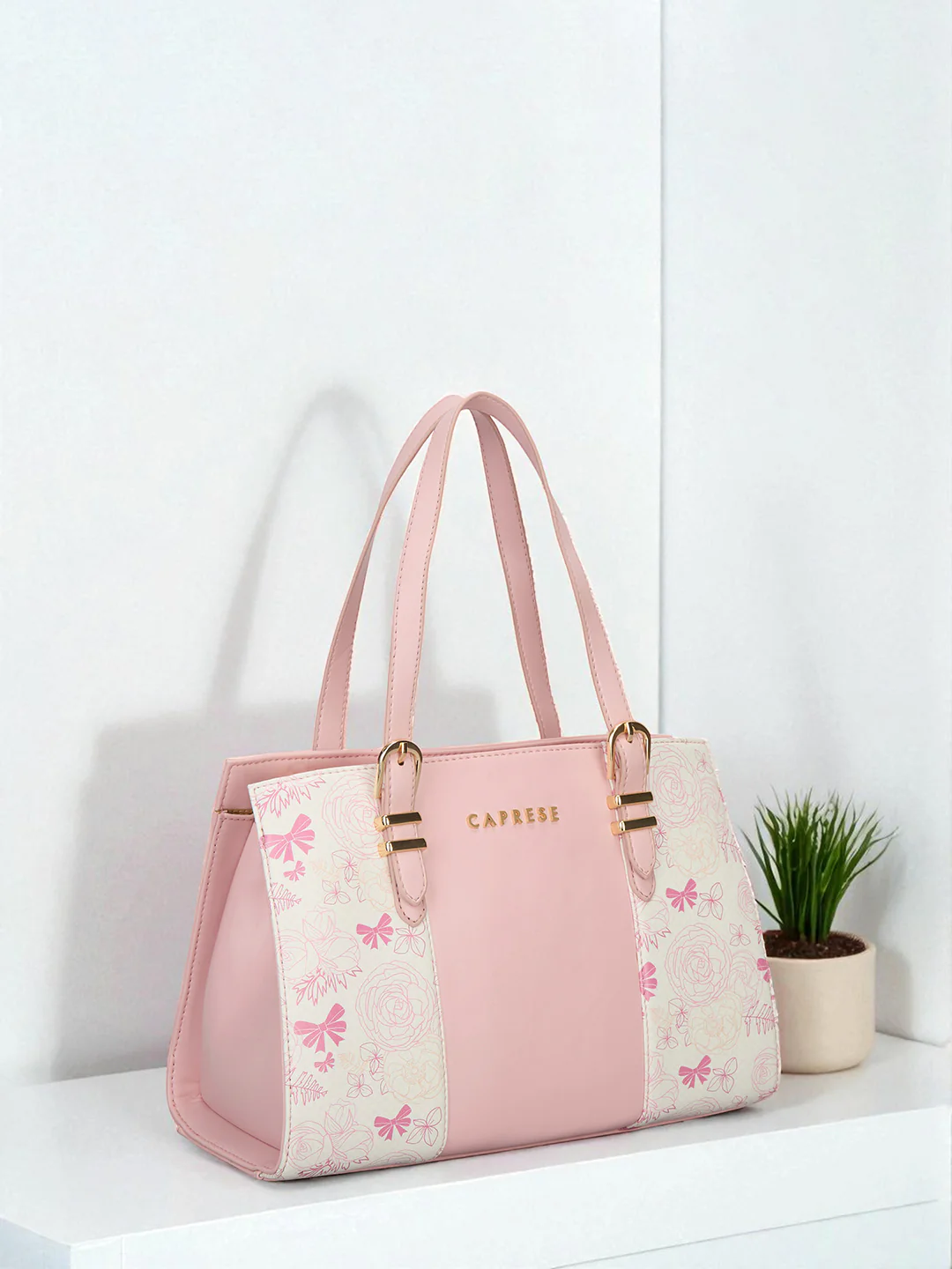 Caprese Scarlet Medium Pink Sorbet Satchel Bag - Image 12