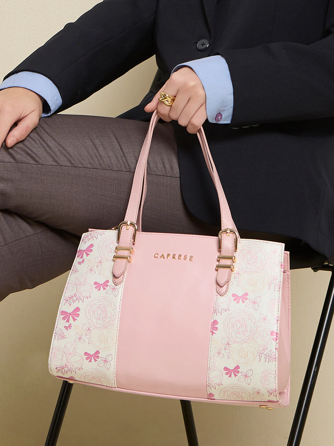 Caprese Scarlet Medium Pink Sorbet Satchel Bag - Image 14
