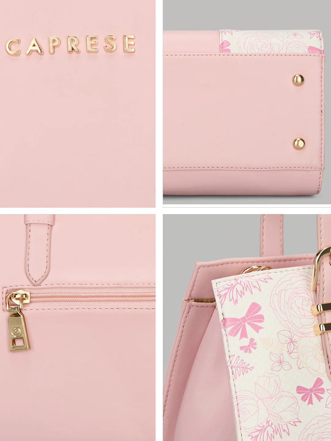 Caprese Scarlet Medium Pink Sorbet Satchel Bag - Image 9