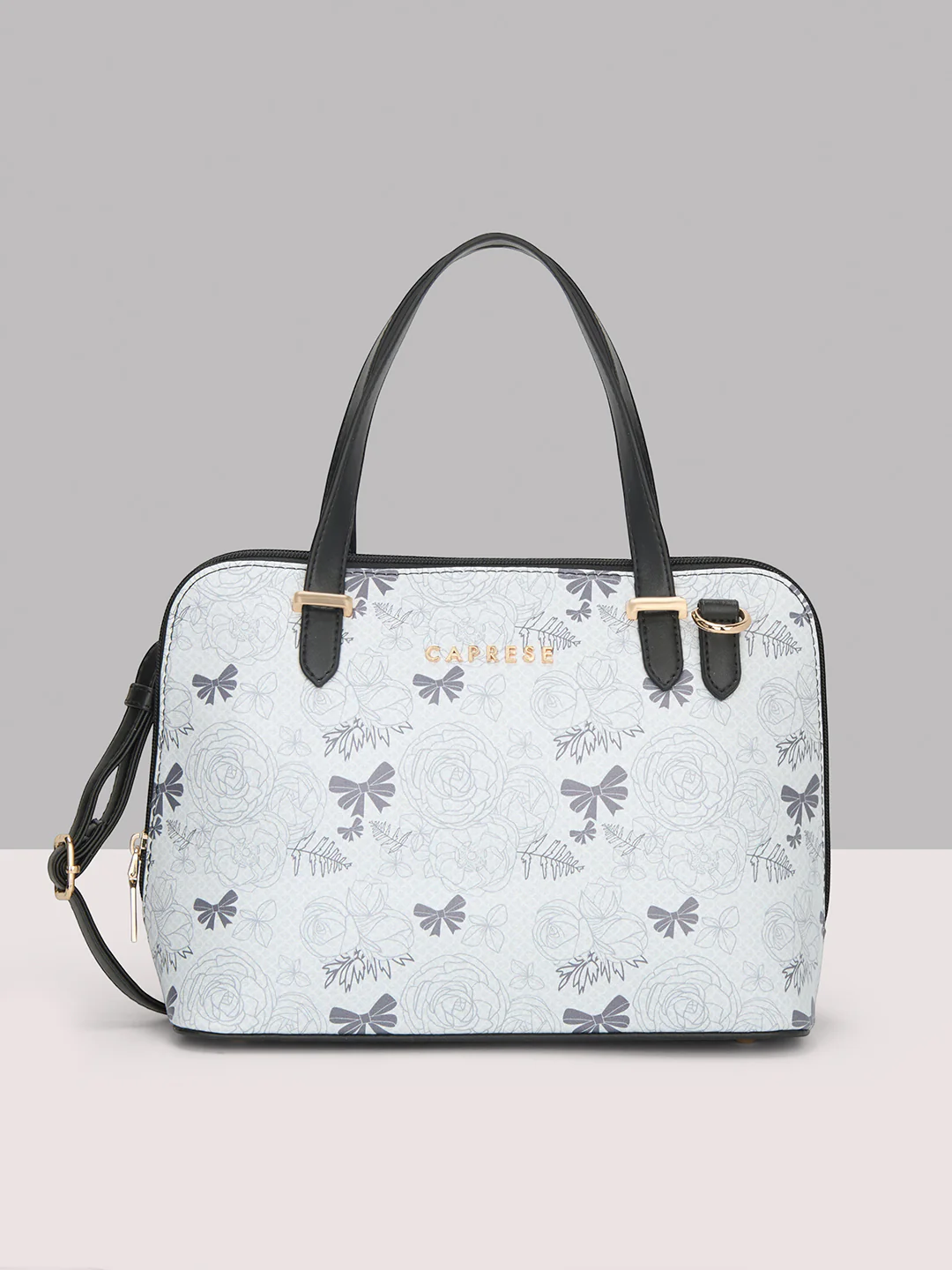 Caprese Scarlet Small  Black Satchel Bag