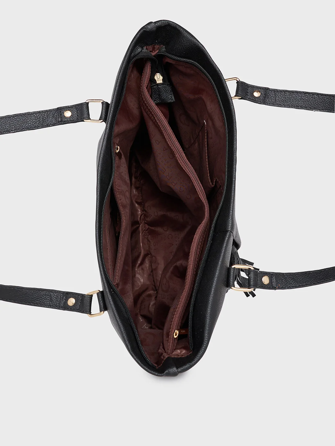 Caprese Scotty Medium Black Tote Bag - Image 9