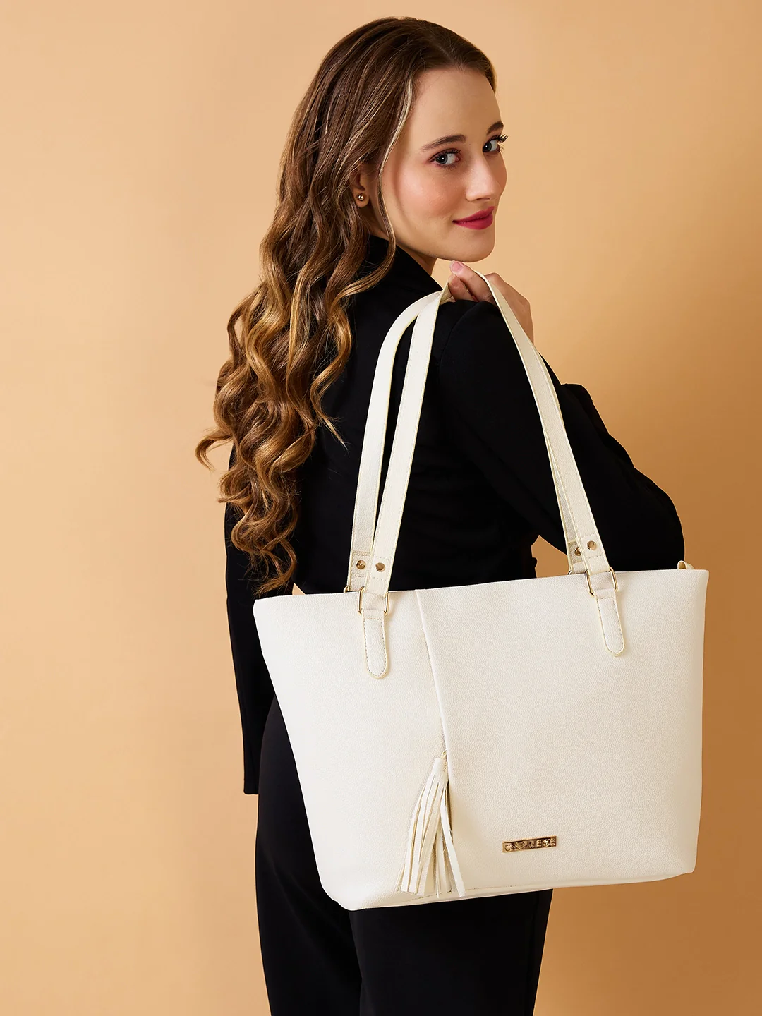 Caprese Scotty Medium White Tote Bag - Image 2