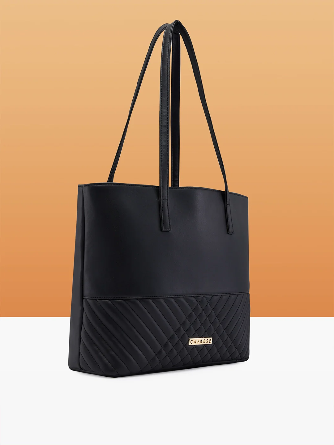 Caprese Serene Medium Black Tote Bag - Image 4