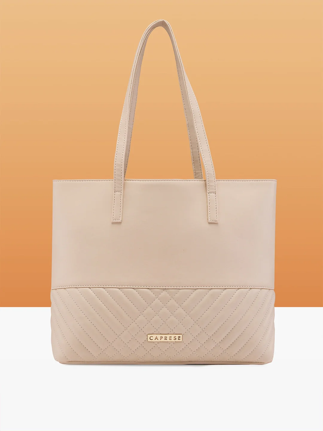 Caprese Serene Medium Off White Tote Bag